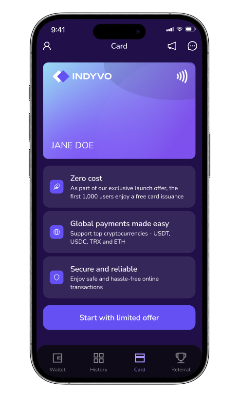 Crypto Card App Preview